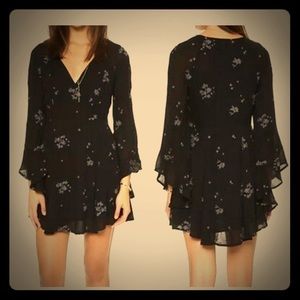 FreePeople Jasmine Emb Bell Slv Mini Dress/Tunic